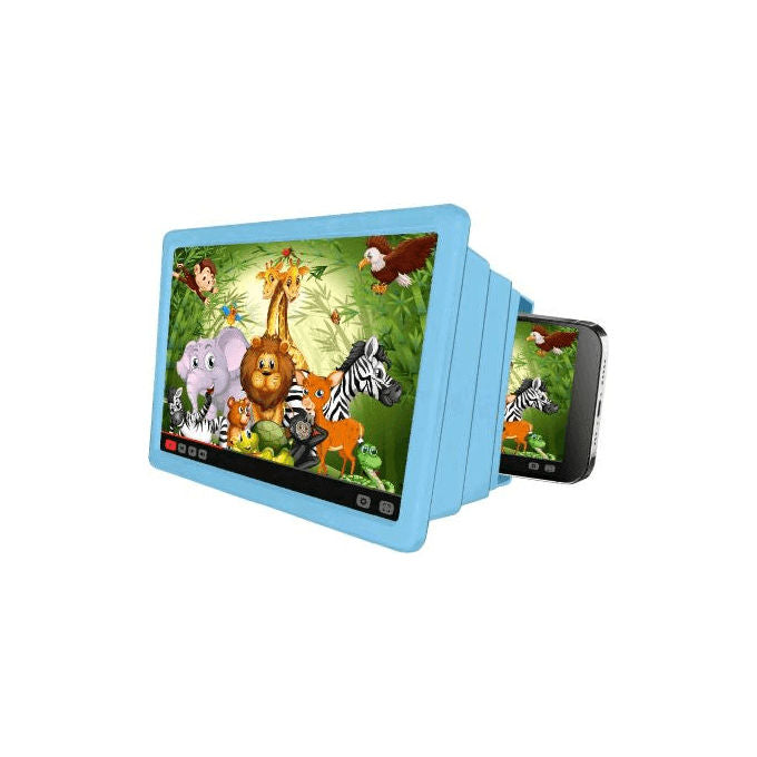 Celly Screen Magnifier Kids Lente di Ingrandimento per Smartphone Azzurro