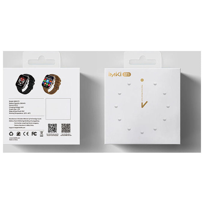 Imiki IMI-ST1-BLK Smartwatch ST1 Display IPS 1.78'' Cardiofrequenzimetro Metallizzato Scuro