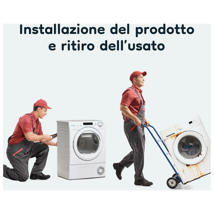 Candy RapidÓ ROE H8A3TSEX-S Asciugatrice a pompa di calore 8Kg Classe A+++ motore Inverter Easy case Kilo detector programma lana controllo remoto bianco  596x611x850