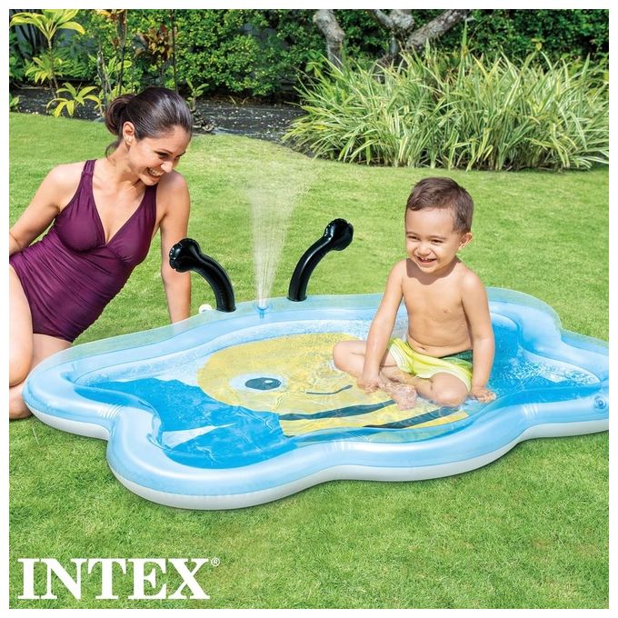 Intex Piscina Baby Pool Ape Colore Azzurro Giallo Nero 58434NP