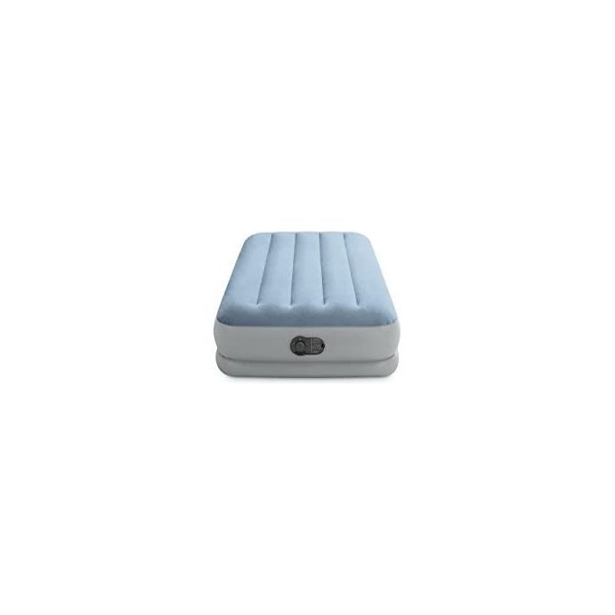 Intex 64157 Dura-Beam Mid-Rise Comfort Materasso Gonfiabile Singolo 99x191x36 cm Pompa USB Fiber-Tech 136 Kg colore Azzurro