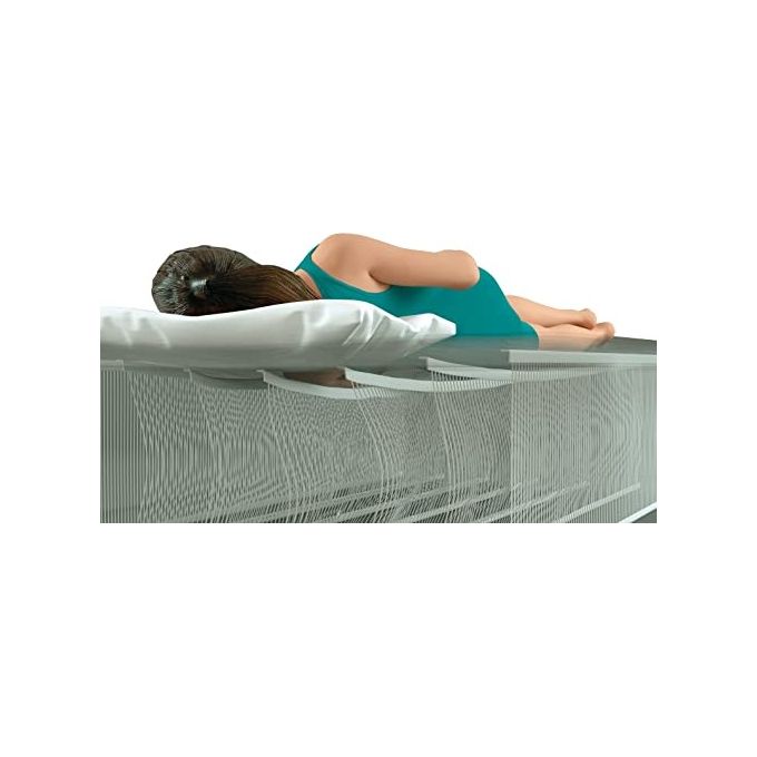 Intex 64157 Dura-Beam Mid-Rise Comfort Materasso Gonfiabile Singolo 99x191x36 cm Pompa USB Fiber-Tech 136 Kg colore Azzurro