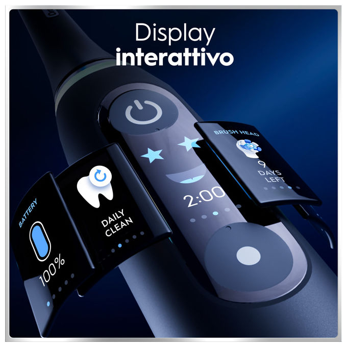 Oral-B IOM6D.3BCE6.B FBNLSENOR BK-PK Box PTHBR iO6 Spazzolino elettrico Rotante-oscillante 5 modalita' Timer 2 minuti e 30 secondi Display interattivo Bluetooth colore Nero-Rosa