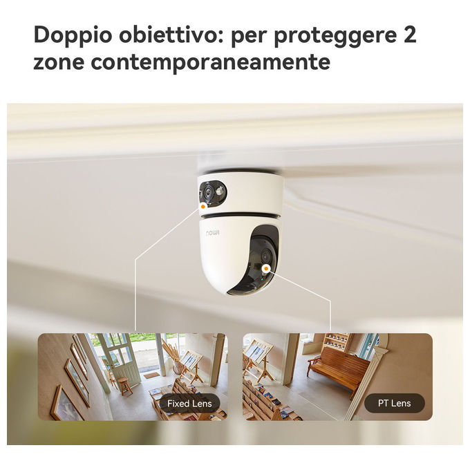 Imou IPC-S2XEP-10M0S Ranger Dual Pro Telecamera da interno 10MP Wi-Fi 2.4-5GHz colore Bianco