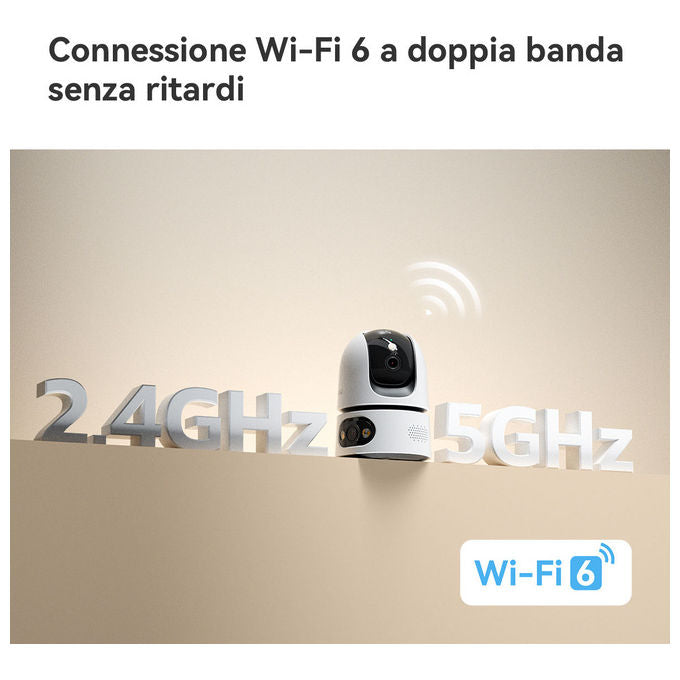 Imou IPC-S2XEP-10M0S Ranger Dual Pro Telecamera da interno 10MP Wi-Fi 2.4-5GHz colore Bianco