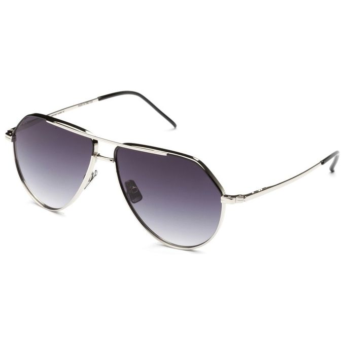 Italia Independent Occhiali da Sole Dominique 05252 Superthick Sun Uomo Argento And Nero