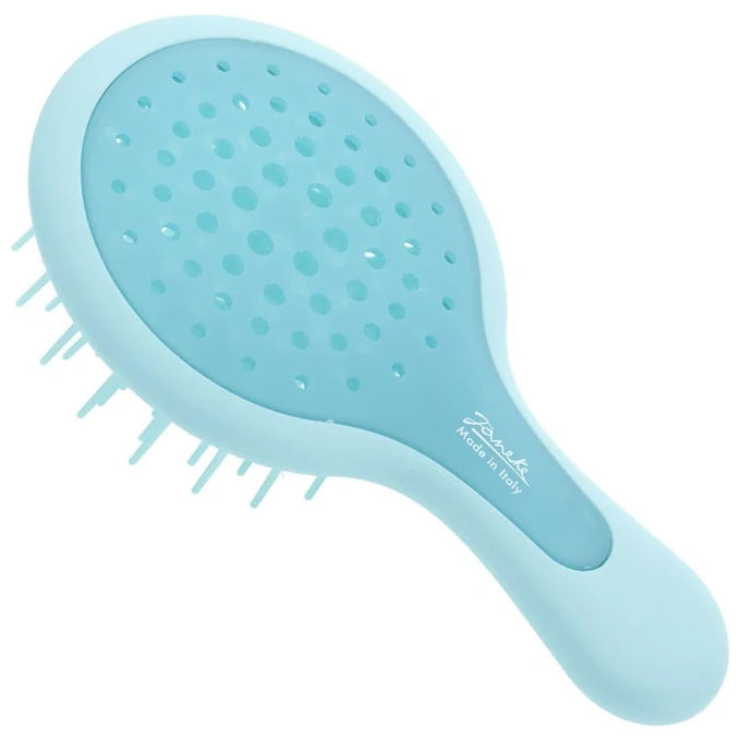 Janeke Mini SuperBrush 10SP220 TSE - Spazzola per capelli multifunzione, tecnologia vented per asciugatura rapida e massaggio del cuoio capelluto, ideale su capelli bagnati o secchi, compatta, colore turchese