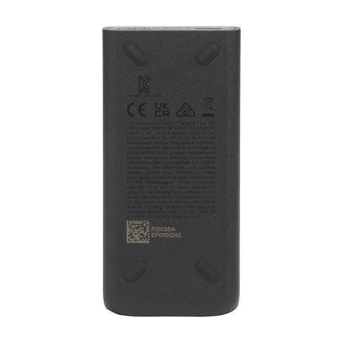 JBL JBLBATT200CHRGCASE Battery 200 with Charging Case Batteria ricaricabile 4722 mAh 34 Wh 3 h di ricarica colore Nero