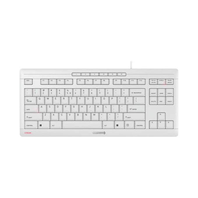 Cherry JK-8600EU-0 STREAM KEYBOARD TKL Tastiera Cablata USB QWERTY Inglese 93 Tasti Meccanismo a Forbice Cherry SX Bianco