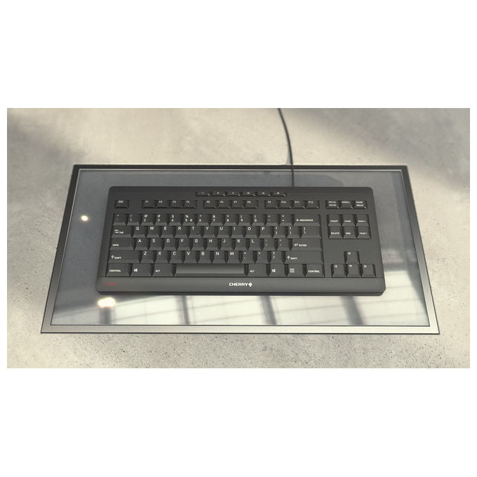 Cherry JK-8600EU-0 STREAM KEYBOARD TKL Tastiera Cablata USB QWERTY Inglese 93 Tasti Meccanismo a Forbice Cherry SX Bianco