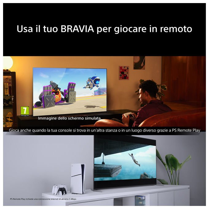 Sony K-65S25M2 BRAVIA 2 II TV 4K Ultra HD Direct-LED Google TV colore Nero