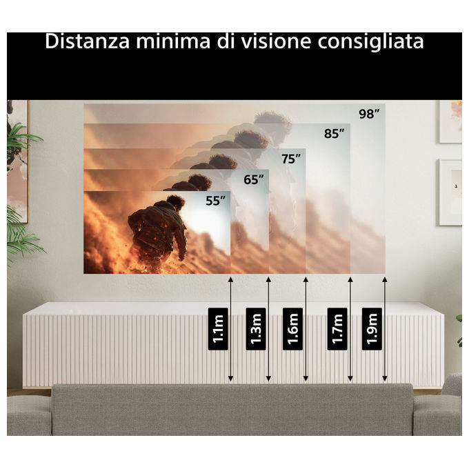 Sony K-65XR75M2 BRAVIA 7 II Smart TV 65'' True RGB LED 4K UHD 120Hz Dolby Vision Google TV colore Nero