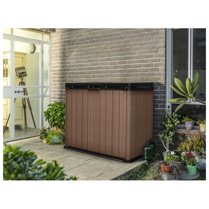 Keter K259119 Store It Out Darwin Box Porta Attrezzi da Giardino 1150 L 140x80x120 cm colore Marrone