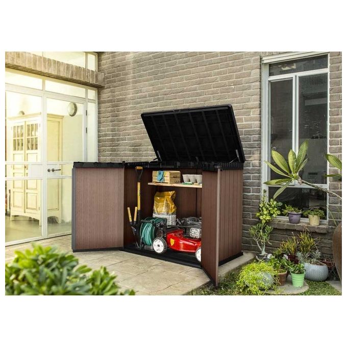 Keter K259119 Store It Out Darwin Box Porta Attrezzi da Giardino 1150 L 140x80x120 cm colore Marrone