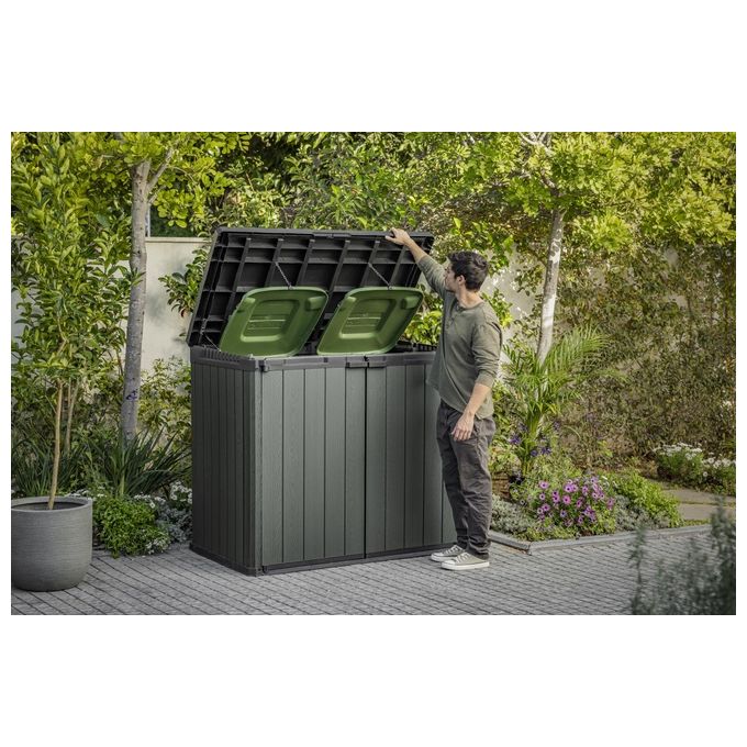 Keter 262120 Store-It-Out Darwin Baule Portattrezzi da Giardino 1150 L 140x80x120 cm colore Verde