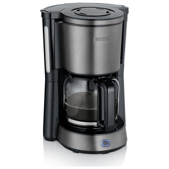 Severin KA9340 Caffettiera a Filtro 1.25 L con Spegnimento Automatico e Sistema Anti-goccia colore Nero Inox