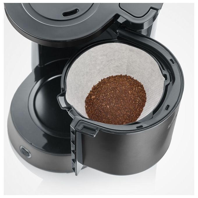Severin KA 9343 Macchina da caffe' Automatica-Manuale 1 L 8 tazze 1000 W con caraffa termica in acciaio inox colore Nero Acciaio inox