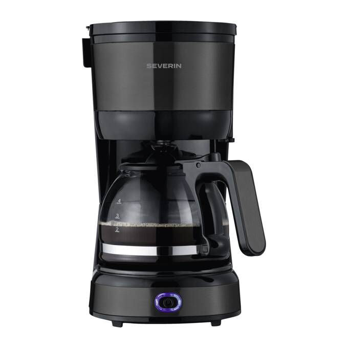 Severin KA9385 Macchina da caffe' filtro 4 tazze con filtro permanente lavabile design compatto colore Acciaio inox scuro
