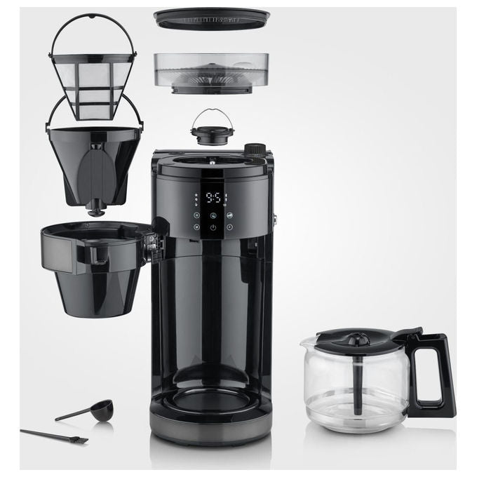 Severin KA4830 Macchina da caffe' con filtro Automatica-Manuale con macinatore integrato 10 tazze 900 W colore Nero