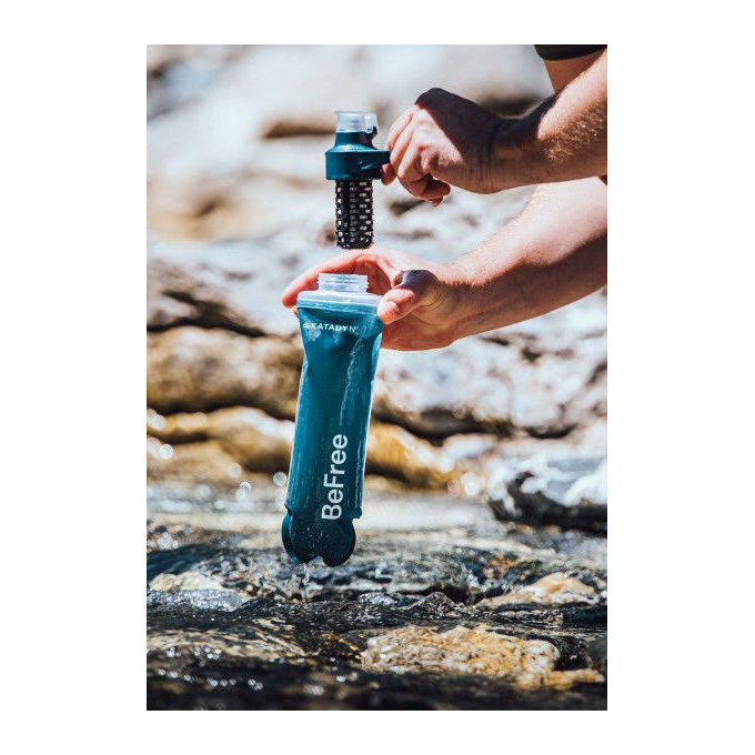 Katadyn KA8021401 BeFree Filtro per Acqua 0.5L Tecnologia a Membrana a Fibre Cave e Carboni Attivi colore Blu