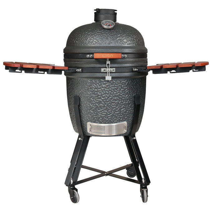 Lisa barbecue kamado 21 in ceramica con grande capacita' per cotture perfette e alta efficienza termica per grigliate all'aperto