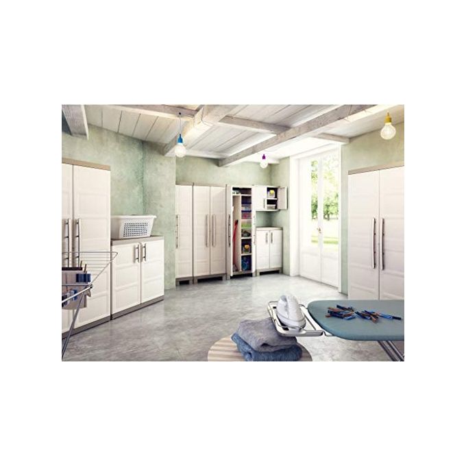 KETER Armadio da esterno in resina EXCELLENCE XL Basso con 2 ripiani regolabili 89x54x93h per un'organizzazione ottimale