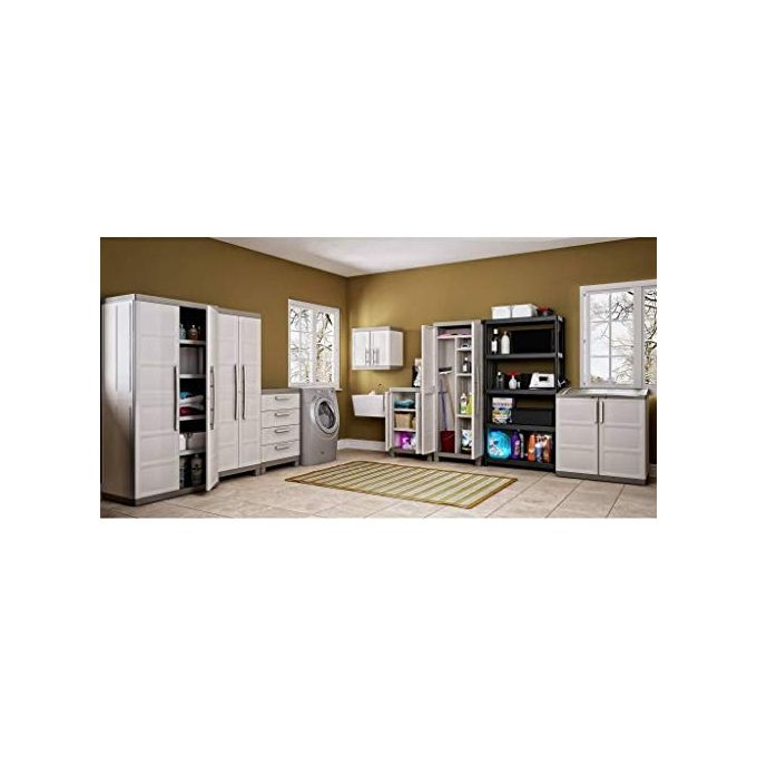 KETER Armadio da esterno in resina EXCELLENCE XL Basso con 2 ripiani regolabili 89x54x93h per un'organizzazione ottimale