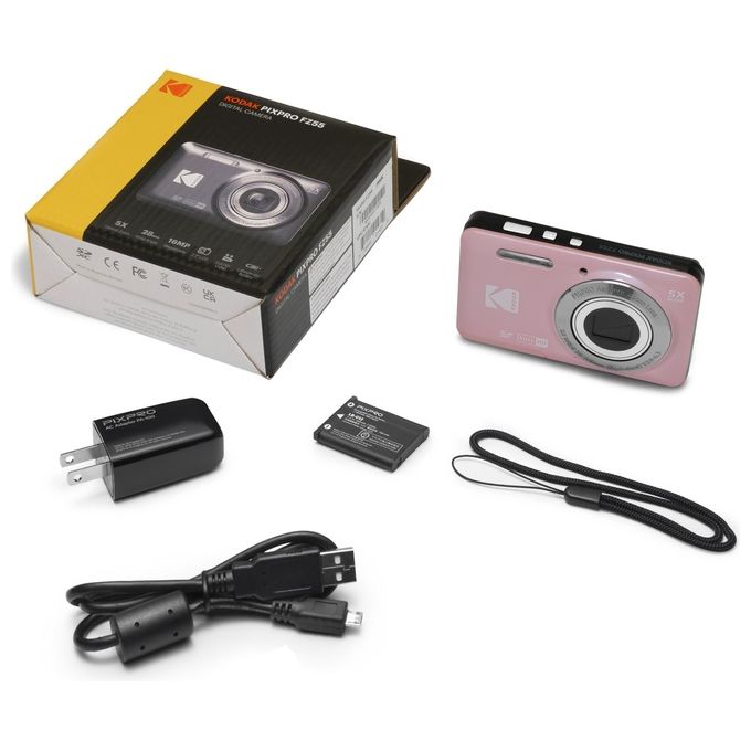 Kodak KF55PK Fotocamera compatta 16 MP CMOS 1-2.3'' 5x zoom Full HD 2.7'' colore Rosa