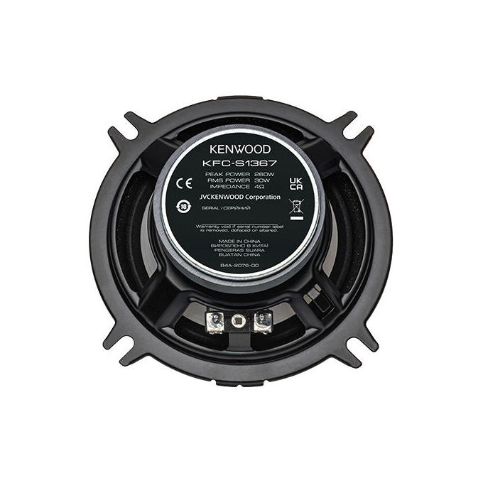 Kenwood KFC-S1367 Serie Stage Sound Altoparlanti per Auto a 2 Vie 13 cm 260 W Potenza di Picco 30 W RMS 4 Ohm Tweeter 25 mm colore Nero