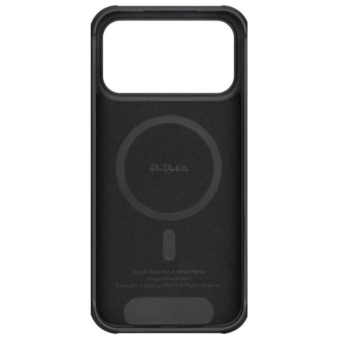 Pitaka KI1701MGP Cover per iPhone 17 Pro Compatibile con MagSafe Resistente alle Cadute e Scratch Resistant Aramide TPU colore Nero Grigio