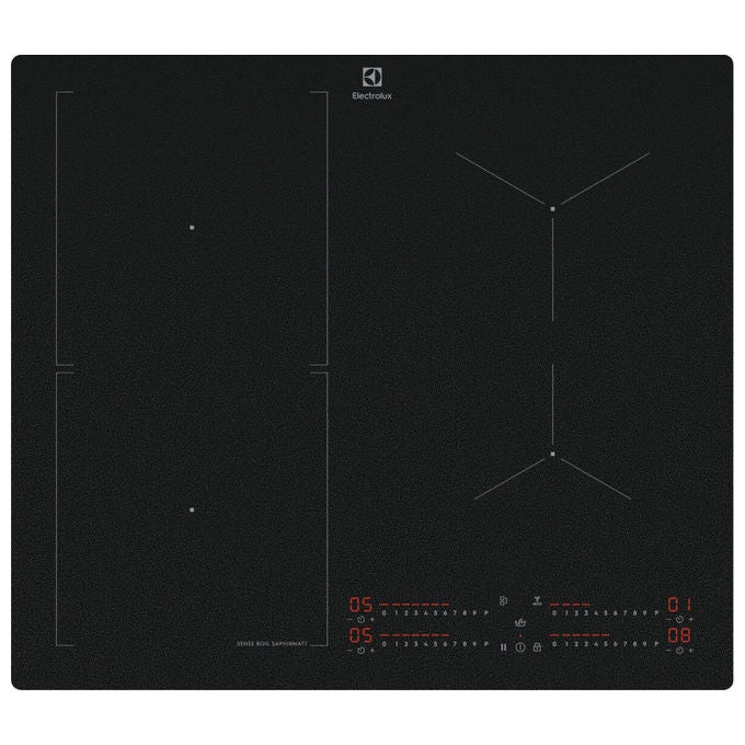 Electrolux KIS62453IZ Serie 700 Piano cottura induzione 60 cm 4 zone SenseBoil Bridge Hob2Hood Slider Touch colore Nero