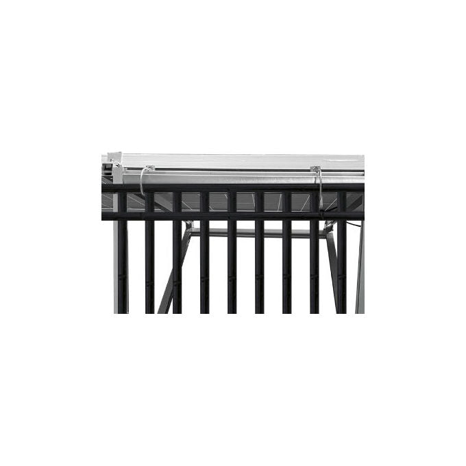 GBC B2145660 Kit Pannello Solare Fotovoltaico 375 W Monocristallino Wi-Fi PlugandPlay con Inverter 300 W e Struttura per Balcone colore Nero