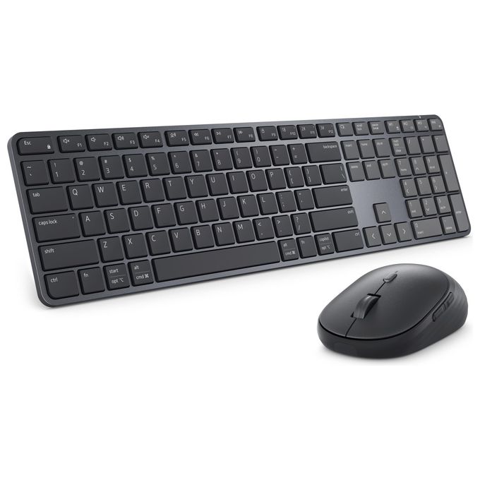 Dell KM726-INT-EMEA Pro 7 Slim Kit Tastiera e Mouse Wireless Bluetooth QWERTY US International colore Nero