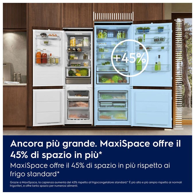 Electrolux KNA7TE75S Serie 700 Frigorifero Combinato da Incasso 375 L 188.4 cm Classe E 35 dB No Frost (69.6x54.9x188.4 cm) colore Bianco