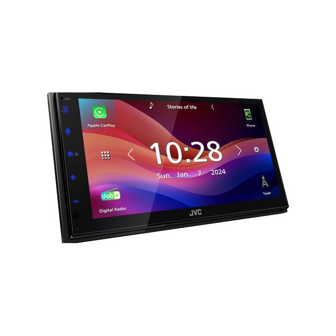 JVC KW-M595DBT Ricevitore Multimediale per Auto Schermo Touch 6.8'' Wi-Fi Dual Band Bluetooth DAB+ Apple CarPlay Android Auto colore Nero