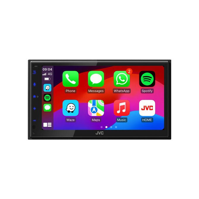 JVC KW-M595DBT Ricevitore Multimediale per Auto Schermo Touch 6.8'' Wi-Fi Dual Band Bluetooth DAB+ Apple CarPlay Android Auto colore Nero