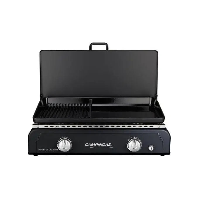 Campingaz Piastra a Gas Blue Flame LXD Twin 2 Fuochi per Campeggio e Outdoor