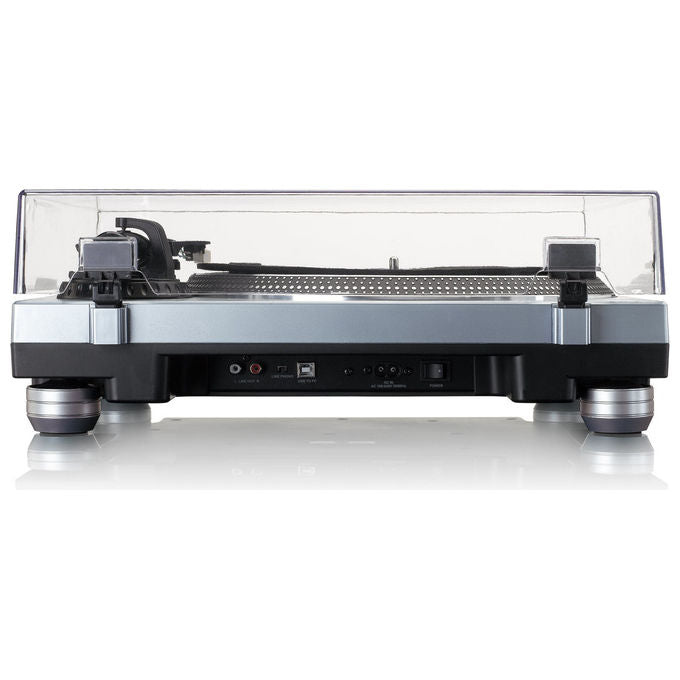 Lenco L-3809ME Giradischi a trasmissione diretta Manuale con USB Tipo A e Preamplificatore Fonico Integrato Velocita' 33 45 Giri-min colore Blu Metallico