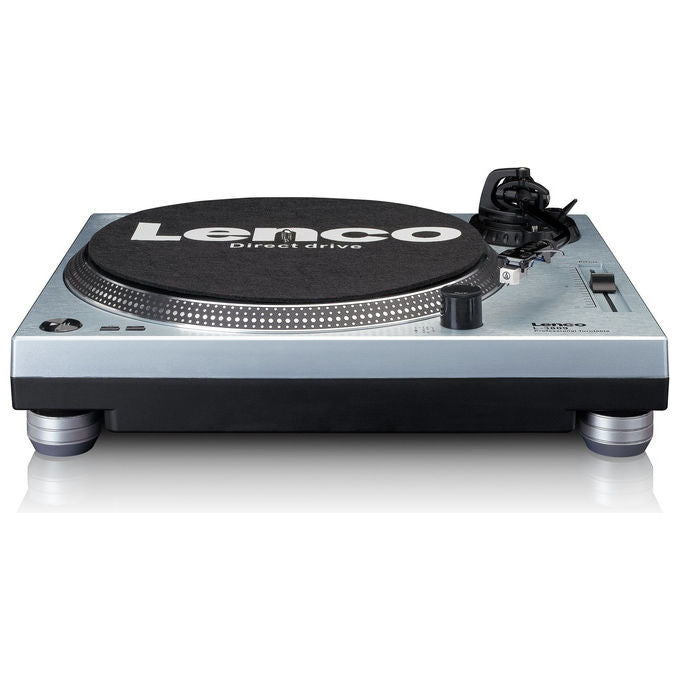 Lenco L-3809ME Giradischi a trasmissione diretta Manuale con USB Tipo A e Preamplificatore Fonico Integrato Velocita' 33 45 Giri-min colore Blu Metallico