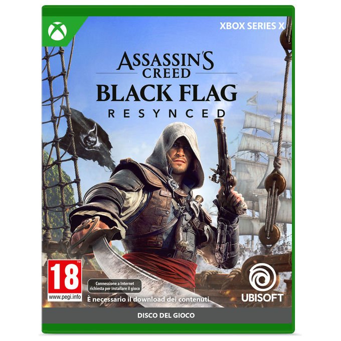 Ubisoft L00557 Assassin's Creed Black Flag Resynced Videogioco per Xbox Series X genere Azione Avventura lingua Italiana modalita' Singolo PEGI 18 colore Nero