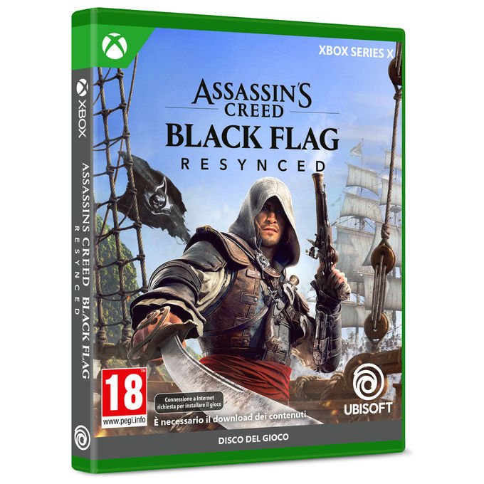 Ubisoft L00557 Assassin's Creed Black Flag Resynced Videogioco per Xbox Series X genere Azione Avventura lingua Italiana modalita' Singolo PEGI 18 colore Nero