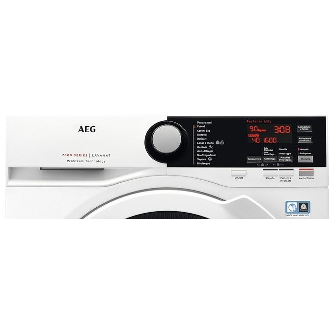 AEG L7WEE963 Serie 7000 Lavasciuga Carica Frontale Classe energetica E-A Capacita' di carico 9-6 Kg Centrifuga 1600 giri Dual Sense Motore Inverter