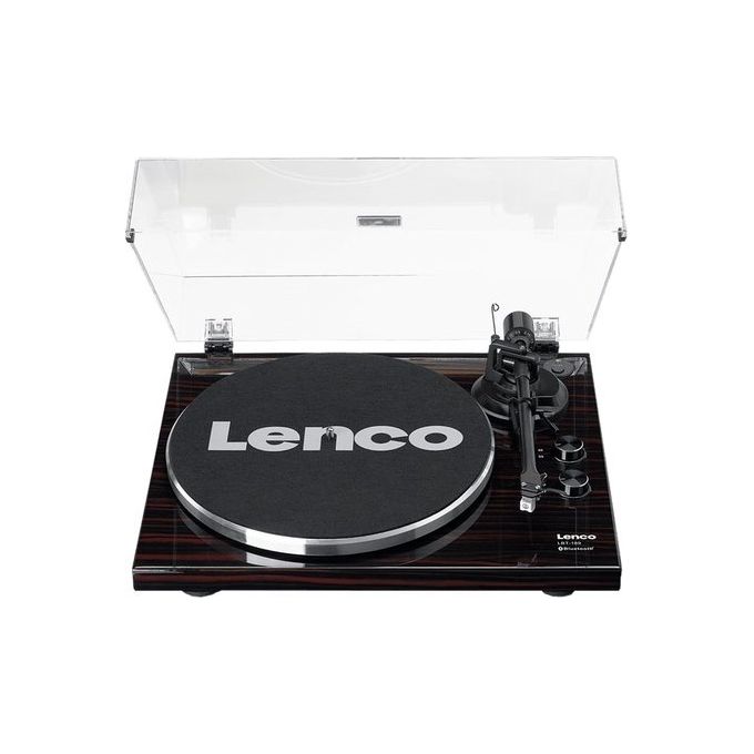 Lenco LBT-189WA Giradischi Trasmissione a Cinghia Preamplificatore Bluetooth Anti-Pattinaggio Marrone-Nero
