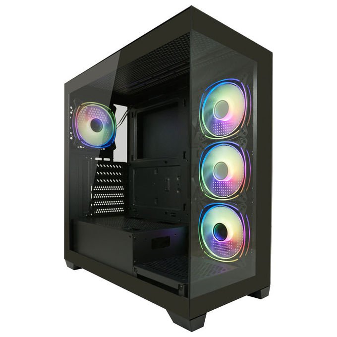 LC-Power LC-715B-ON Geh Midi ATX Gaming 715B Seamless_X Case PC ATX con ventole 120 140 mm colore Nero