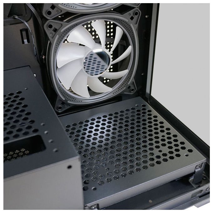 LC-Power LC-715B-ON Geh Midi ATX Gaming 715B Seamless_X Case PC ATX con ventole 120 140 mm colore Nero