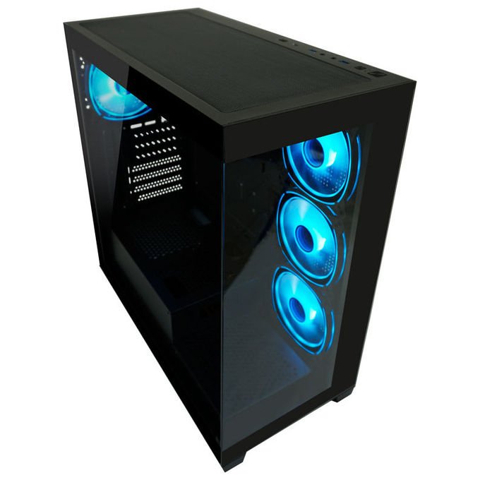 LC-Power LC-715B-ON Geh Midi ATX Gaming 715B Seamless_X Case PC ATX con ventole 120 140 mm colore Nero