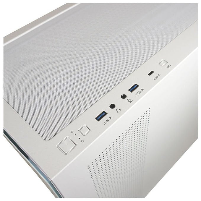 LC-Power LC-715W-ON Case Midi Tower ATX Micro-ATX Mini-ITX 3 Porte USB 3.2 Finestra Laterale colore Bianco