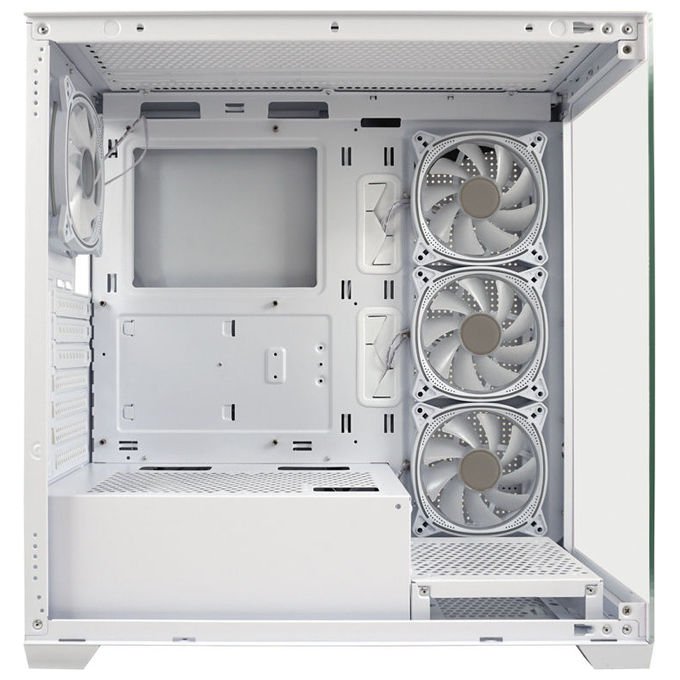 LC-Power LC-715W-ON Case Midi Tower ATX Micro-ATX Mini-ITX 3 Porte USB 3.2 Finestra Laterale colore Bianco