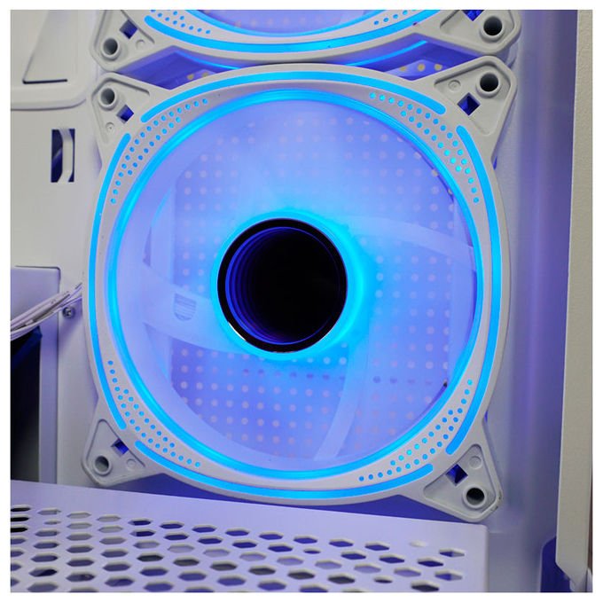 LC-Power LC-715W-ON Case Midi Tower ATX Micro-ATX Mini-ITX 3 Porte USB 3.2 Finestra Laterale colore Bianco