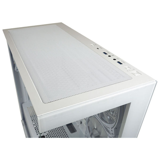 LC-Power LC-715W-ON Case Midi Tower ATX Micro-ATX Mini-ITX 3 Porte USB 3.2 Finestra Laterale colore Bianco